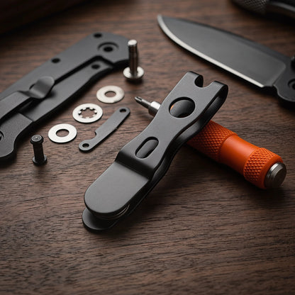 1PC Outdoor Tool Sheath Back Waist Clip DIY Reinforced Pocket Carry Clip Multi-purpose Hunting Gear Belt Fix Storage Accessories