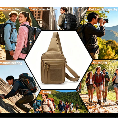 Tactical EDC Crossbody Chest Bag Concealed Carry Shoulder Pack for Outdoor Hiking Hunting