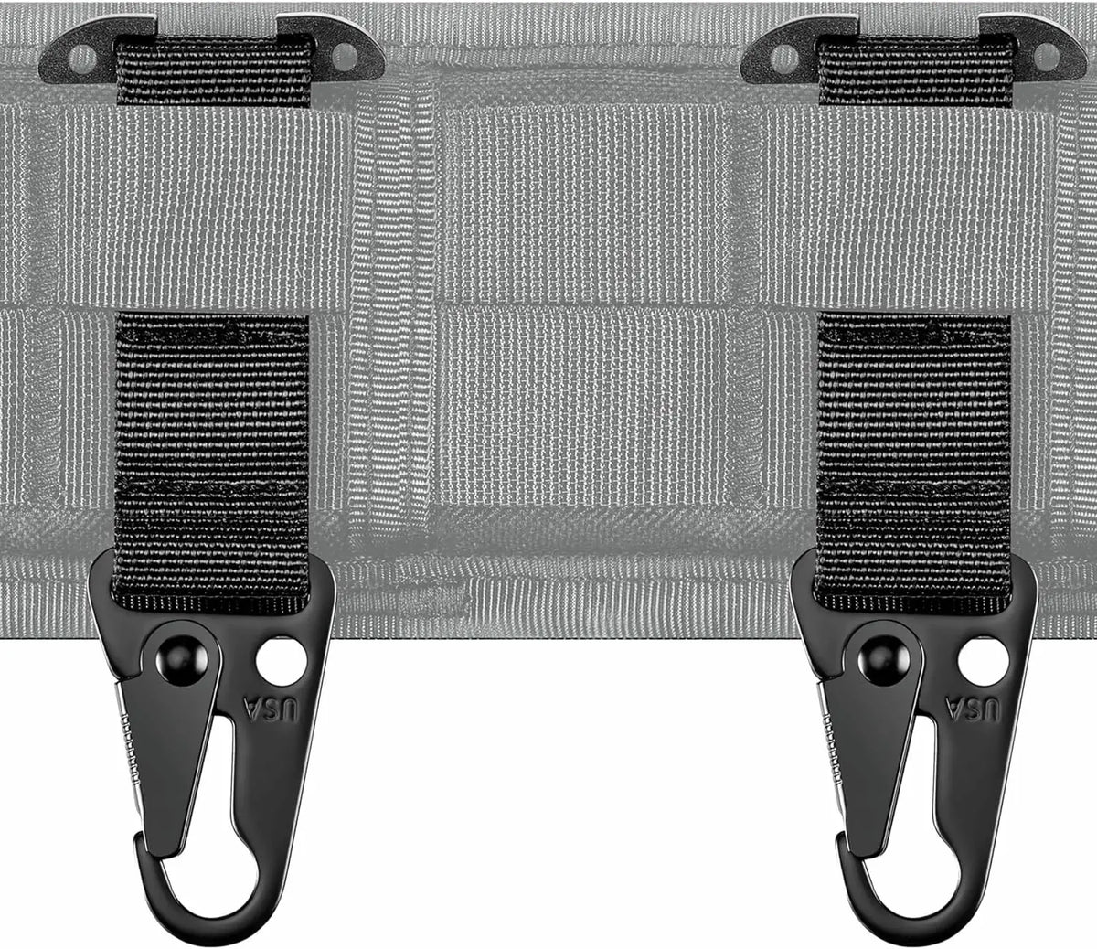2PCS Sport Belt Clip T-Mount Molle Clip Hanging Carabiner Webbing Clip for Outdoor Backpack Vest Belt Hunting Accessories
