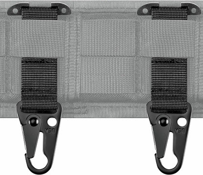 2PCS Sport Belt Clip T-Mount Molle Clip Hanging Carabiner Webbing Clip for Outdoor Backpack Vest Belt Hunting Accessories