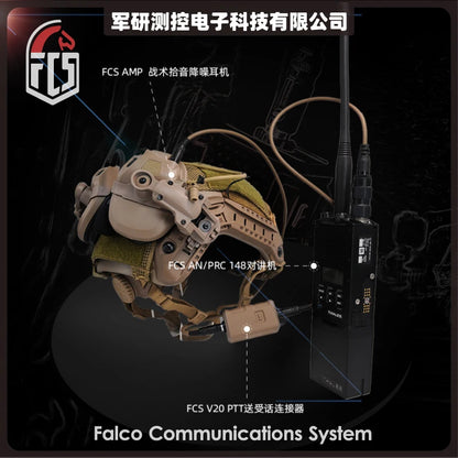 FCS-TACTICAL V20 PTT Single Communication Channels for AMP Headset and PRC148 152 Radios