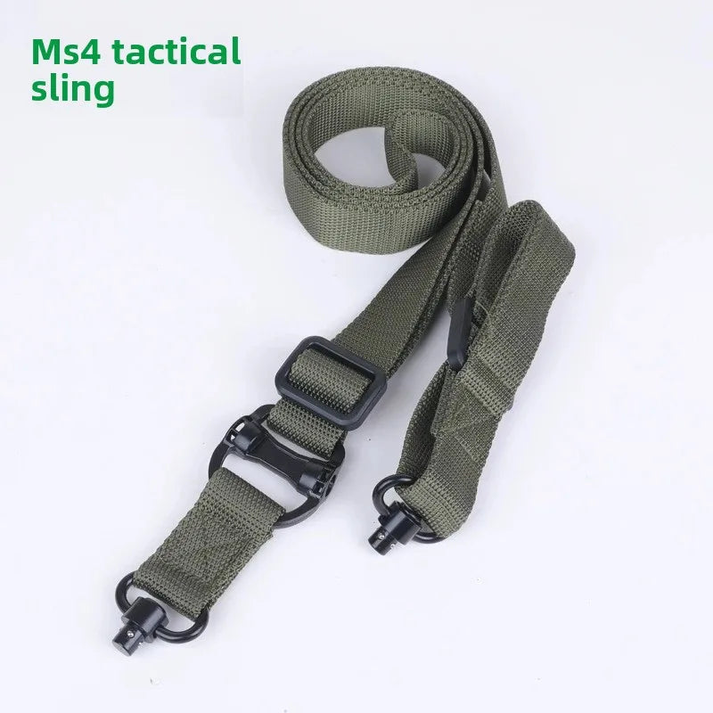 MS4 Quick disassembly Tactical Sling With QD Base Usage Outdoor one or two Point Belt Safety Rope Outdoor Sport Belt Accessories