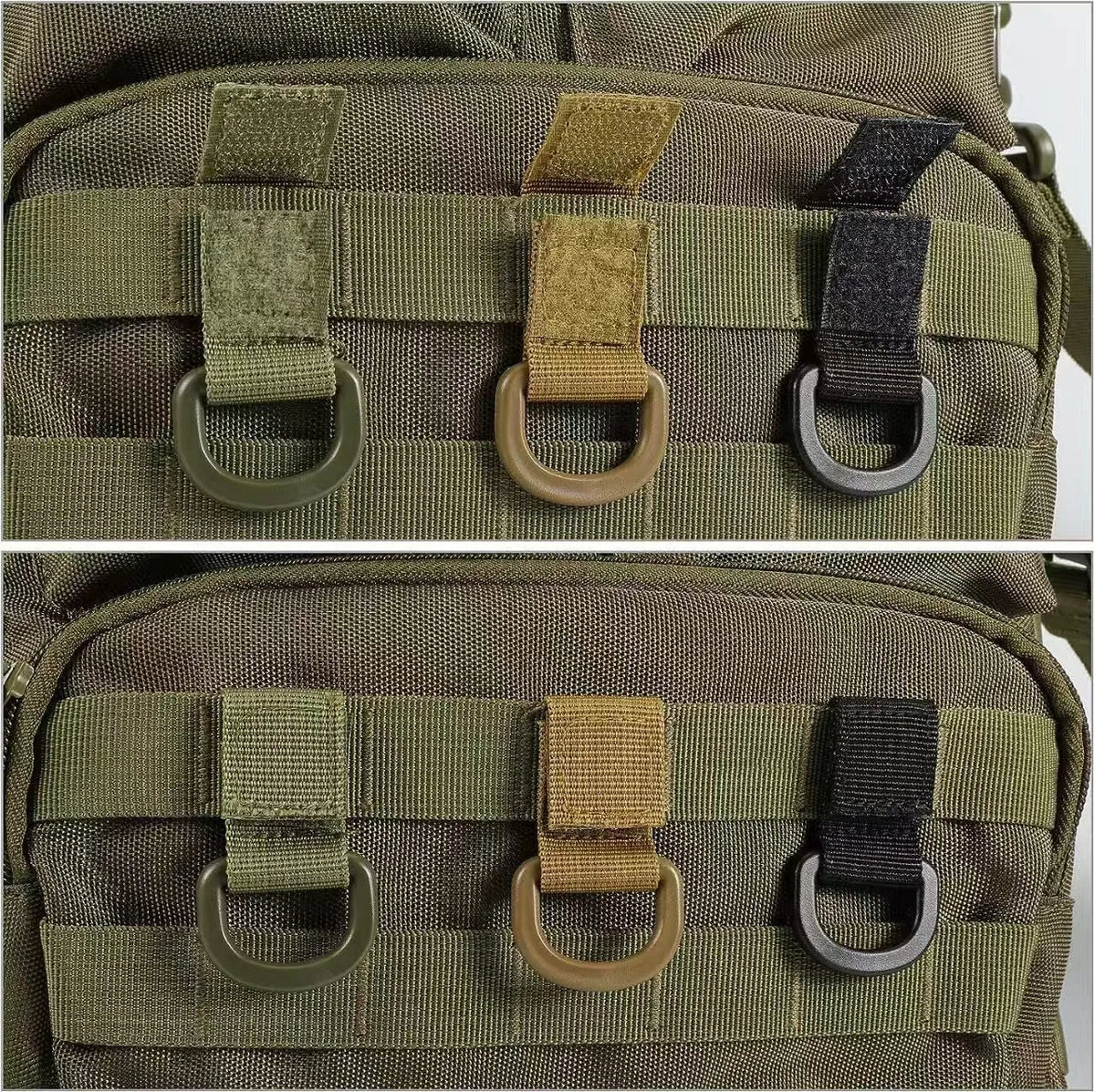 Tactical Webbing D-Ring Hook Hanger for Belt Molle Gear Nylon Strap Key Holder Outdoor Camping Hiking Hunting Tool Accessories
