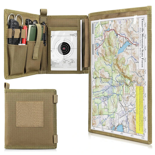 Tactical Map Storage Bag Map Holder Case Foldable Sundries Pouch EDC Utility Tool Bag Outdoor Hiking Camping Hunting Accessories