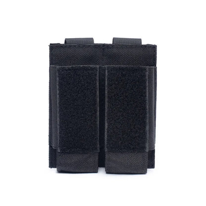 Molle Double 9MM Magazine Pouch Hunting Flashlight Holder EDC Waist Bag Airsoft Mag Holster Storage Bags