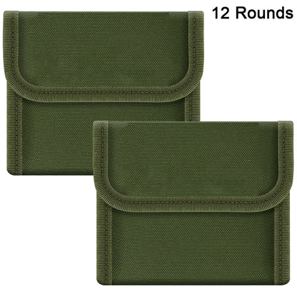 12/14 Rounds Tactical Rifle Ammo Pouch Buttstock Shell Holder Cartridge Carrier Utility Bullet Bandolier Carrier for .223/.30Cal