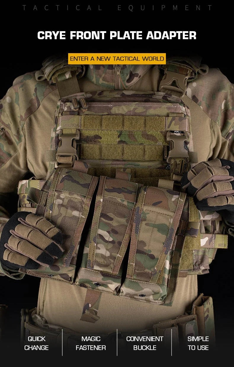 Tactical Front Panel Placard Conversion Adapter Quick Change Flaps Accessories Crye Vest AVS JPC AVS SPC Plate Carrier Airsoft