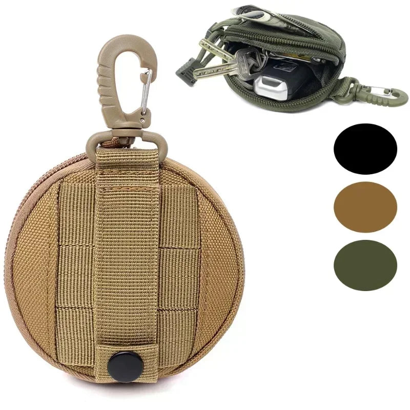 Outdoor Hiking Hunting Accessories Waist Bag Mini EDC Tool Pouch Keychain Zipper Holder Earphone Key Wallet Coin Purses
