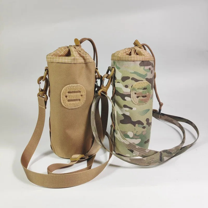 Outdoor Tactical Water Bottle Pouch Sling Bag 500D UHMWPE Fitting Adjustable Crossbody Water Bottle Holder for Hiking Camping