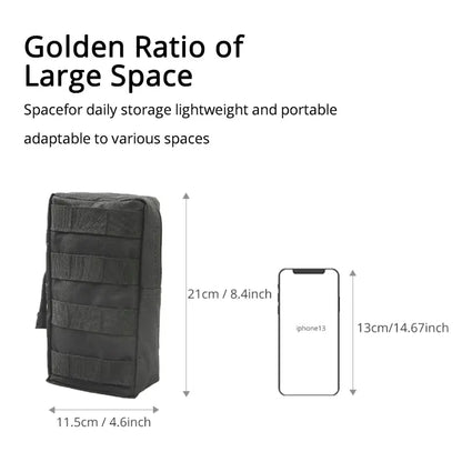 Outdoor Tactical Molle Waist Bag 1000D Oxford Black Storage Fanny Pack for Hunting Backpack Tactical Vest Attachment