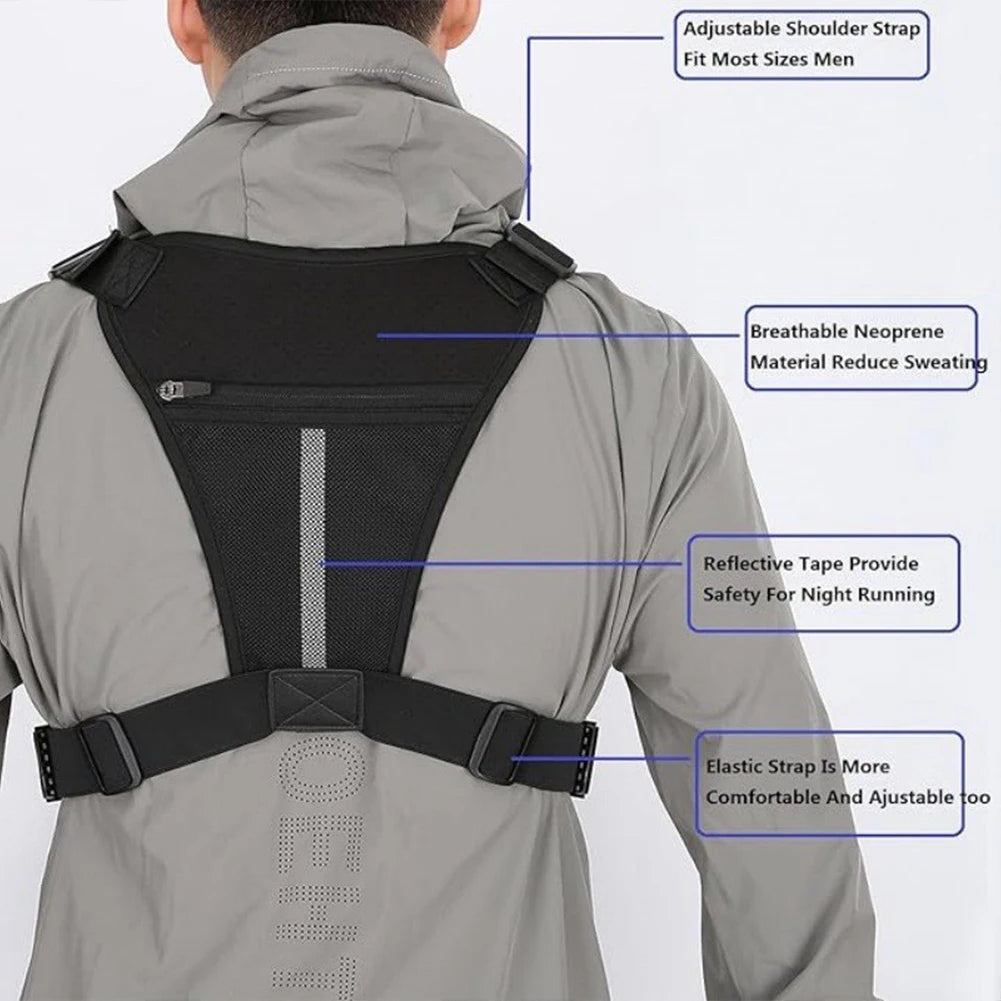 Outdoor Cycling Chest Bag Multi Pocket Trendy Functional Backpack Adjustable Strap Multifunctional Vest Chest Bag Work Backpack