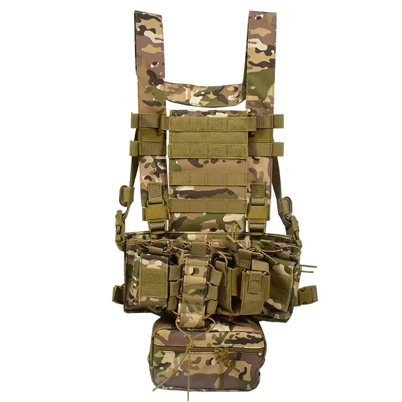 Multicam Black Tactical Camouflage Hunting Combat Crossfit  D3CR Chest Rig Vest For Outdoor Military Paintball Airsoft War Game