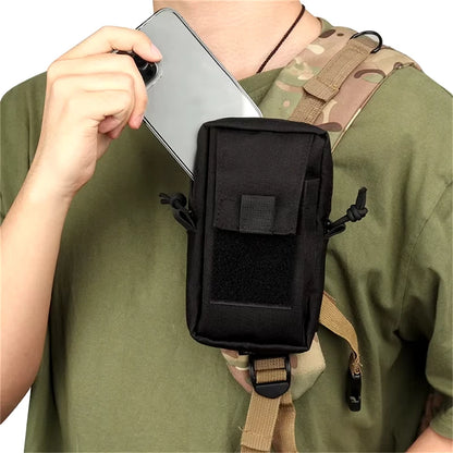 Shoulder Strap Sundries Bags for Backpack Accessory Pack Key Flashlight Phone Pouch Molle Outdoor Camping EDC Tools Bag