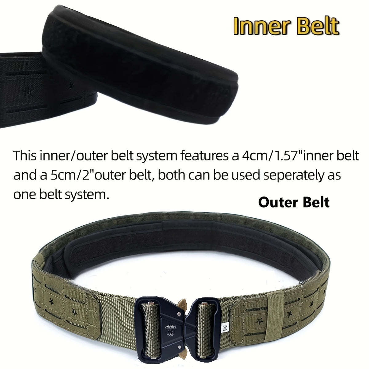 Double-Layer Multifunctional Tactical Waist Belt, Cs Field Laser Outdoor Hunting Belt