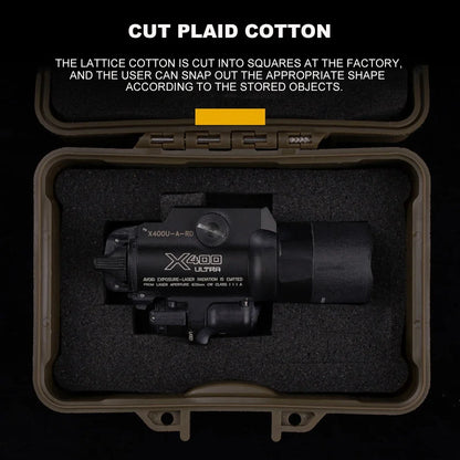 Plastic Toolbox Portable Outdoor Airsoft Hunting Flashlight Storage Box Shockproof Instrument Case Safety Protective Equipment