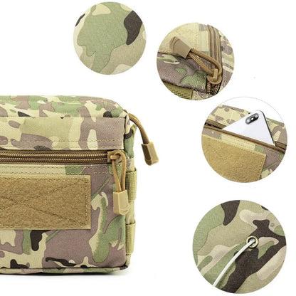 Outdoor Survival EDC Tool Kit Belt Pouch Sports Hunting Bag Molle Utility EDC Waist Bag Tactical Pouch Medical First Aid Bag