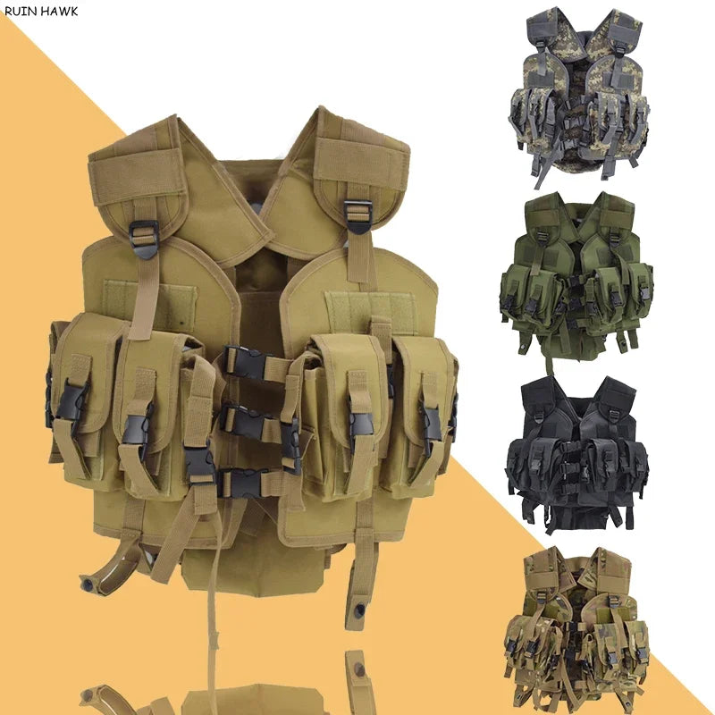 Outdoor Tactical Molle Vest Outdoor Men's Hunting Vest Military Equipment Colorful Bullet Multifunctional Armor