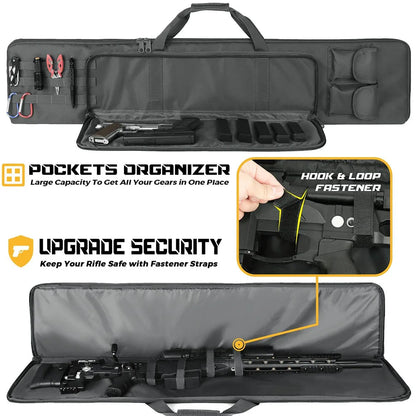 120cm Rifle Gun Case Soft Gun Bag Tactical Shotguns Storage Bag Rifle Carrier Pouch Hunting Gun Backpack for Shooting Range