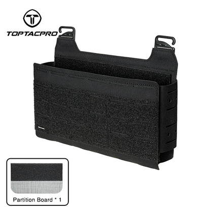 TOPTACPRO Tactical Front Panel Multifunctional Chest Rig Front Panel Laser Cut G Hook Buckles MOLLE Front Pouch 8539