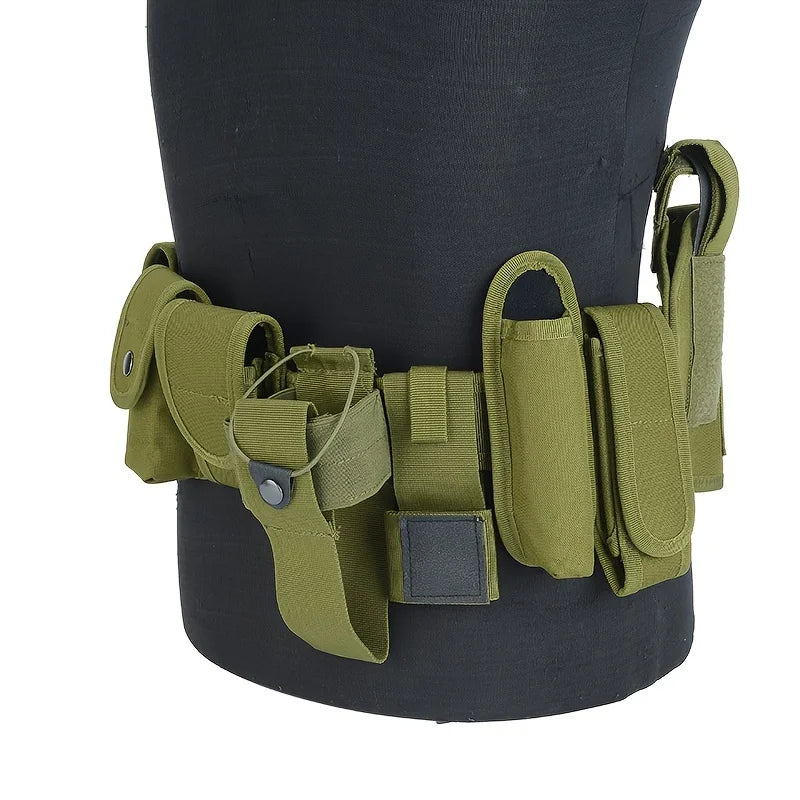 Multifunctional 10in1 outdoor Tactical Belt & Waist Seal, Combat Training Security Duty Gear, Security Inspection Belt