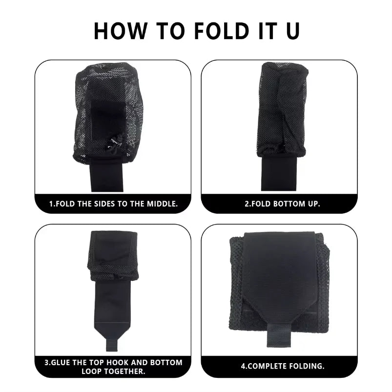 New Roll-Up Mag Mesh Dump Pouch Magazine Mini Foldable Net Pocket EDC Tactical Outdoor Sport Hunting Bags 500D