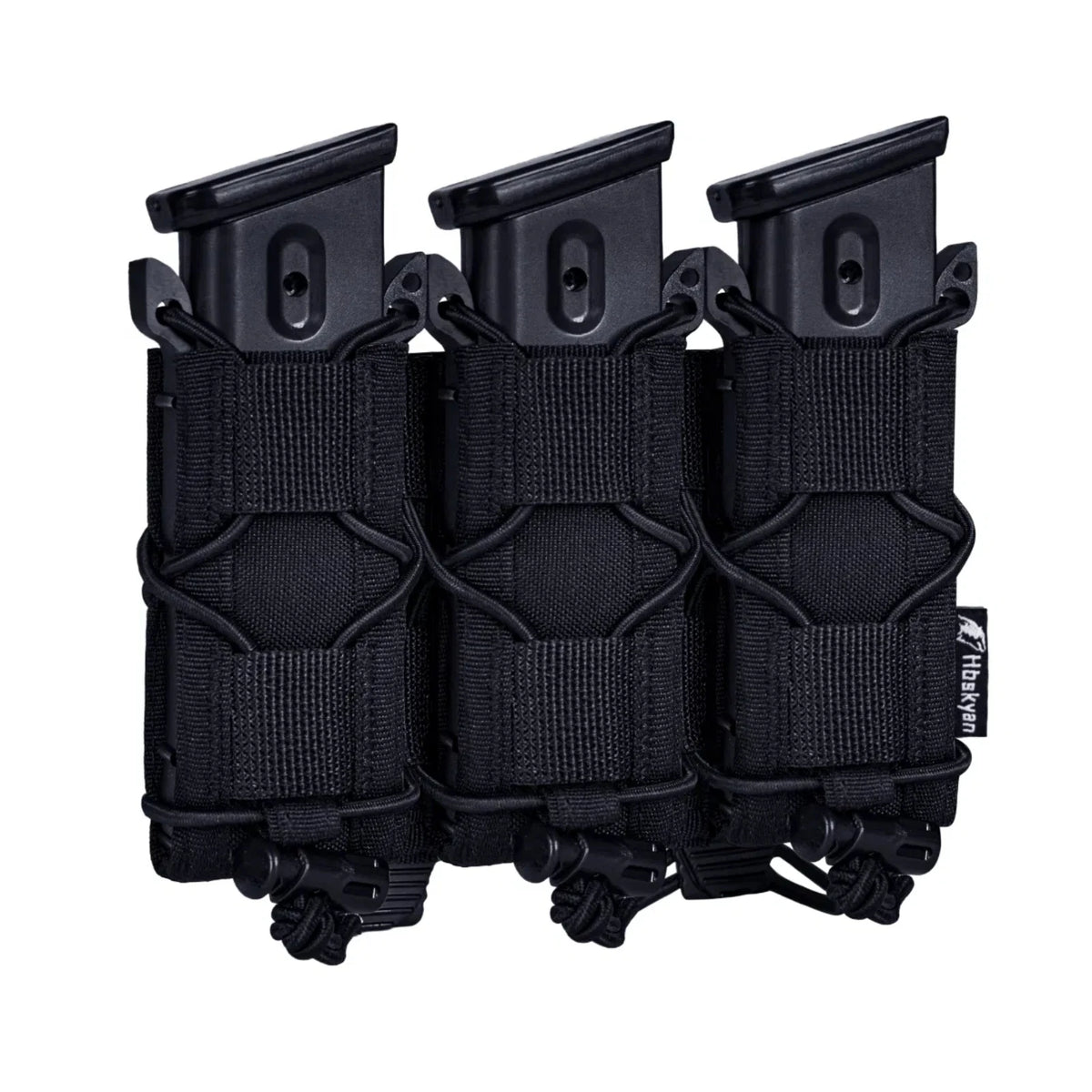 Tactical Molle Double Magazine Pouch Universal .45 9mm for Airsoft 9mm/.40 Calibers 45acp Double-Layer Mag Holder 500D Nylon Qu