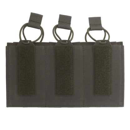 SP Elastic Single Triple Molle Mag Holster Compatible with AR 5.56 Magazine Vest Airsoft Front Panel Expansion Second Layer Bag