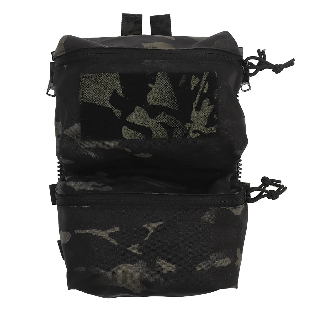 Tactical V5 Back Panel Double Bag General Purpose Pockets Ferro Style Vest Plate Carrier Accessories Sundries Pouch