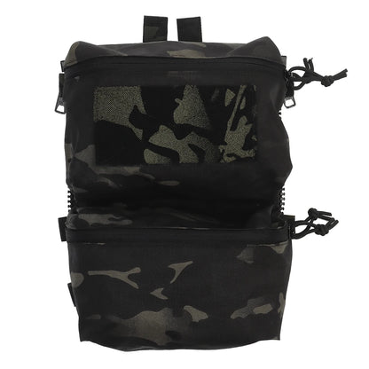 Tactical V5 Back Panel Double Bag General Purpose Pockets Ferro Style Vest Plate Carrier Accessories Sundries Pouch