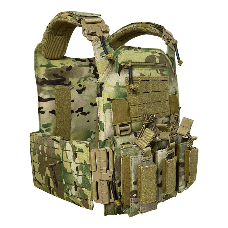 Tactical Vest, Quick Disassembly Twin-Pack, Lightweight Laser-Cut Outdoor Hunting-Style Black Outdoor Equipment Vest, of High Qu