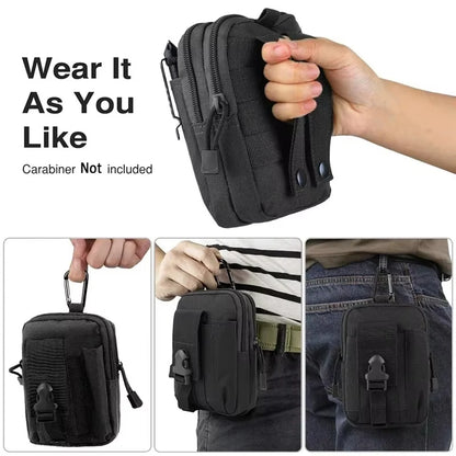Mobile Phone Case Pouch Waist Bag Waterproof Nylon Multifunction Casual Men Waist Pack Male Small Bag