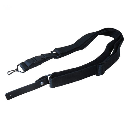 Adjustable Nylon 95 Style Tactical Rifle Sling With Leather End For Outdoor Hunting Airsoft CS Game Shooting Carry Gear