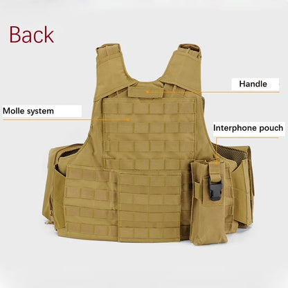 Tactical Vest CS Wargame Airsoft Paintball MOLLE CIRAS Combat Vest CIRAS Tactical Vest With Triple Magazine Pouch Accessories