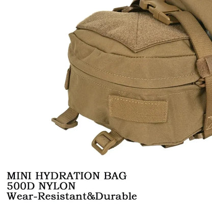 Tactical Hydration Backpack Combat Training Assault Molle Bag Outdoor Hunting Vest Back Plate Carrier Water Bag 1PC