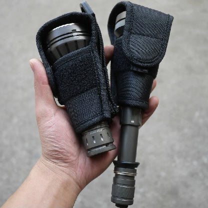 Tactical Flashlight Holster Nylon Molle Pouch Portable LED Torch Bag Waist Belt Pack for Hunting Camping Flashlight Bag