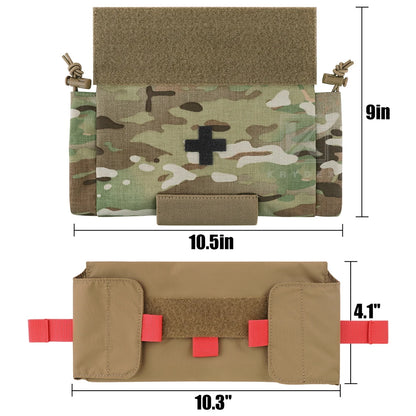 KRYDEX Tactical First AID Trauma Pouch Roll Up Medic Pouch EMT IFAK Dangler Drop Dump Pouch for Vest Chest Rig