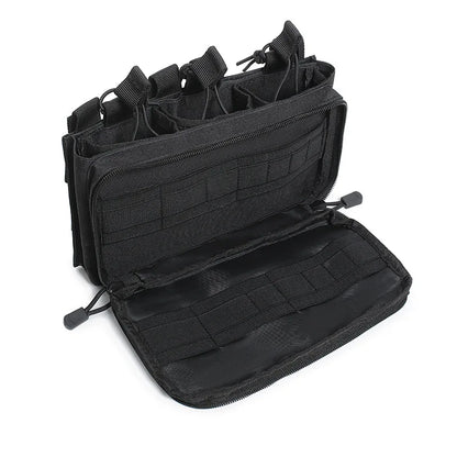 Tactical Magazine Pouch, Triple 5.56/7.62 Cartridge Holder Molle Accessory Bag for Vest, Chest Rig & EDC Gear, Hunting & Airsoft
