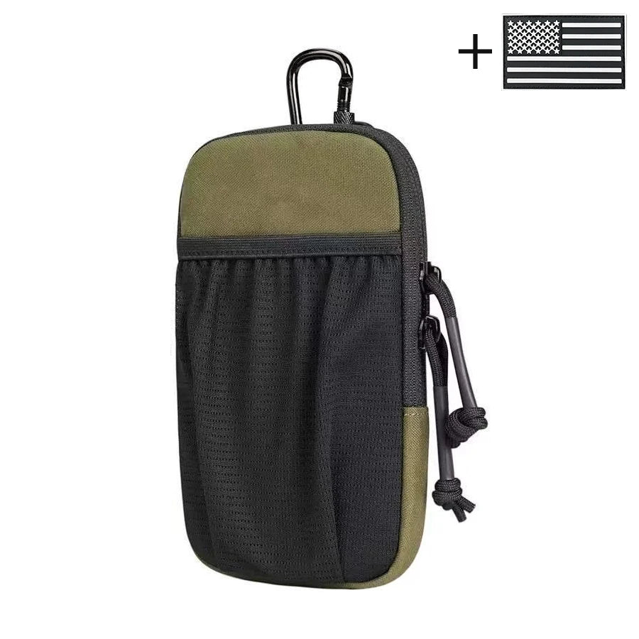 Mobile phone storage bag with mountain buckle, suitable for outdoor hiking, daily commuting, and travel as a portable waist bag