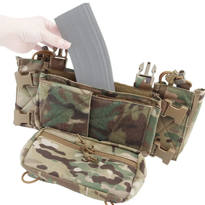 MK4 Chest Rig with 5.56/7.62 Magazine Pouch Holder, Pistol/Wing Pouch, Molle Dangler Pouch