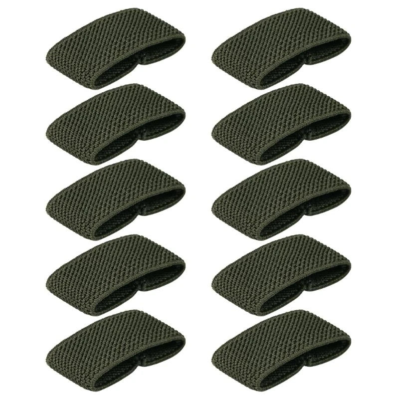 10 Pcs Elastic Belt Loop Keepers Nylon Belt Loop Backpack Strap Holder Retainers Band Tactically Belt Holder Band