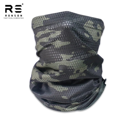 Tactical Camouflage Lightweight Mesh Fabric Sunscreen Mask Scarf Outdoor Sports Breathable Riding Sun Protection Quick Dry