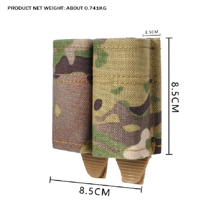 Ophidian MOLLE Mag Pouch FAST 9MM Single/Double Mag Bag Hunting CS Games Air soft Holder With Nylon Support Clip