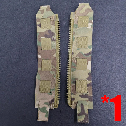 Tactical Back Panel Zipper MOLLE Adapter 500D Nylon Lightweight Versatile For Rear Pack Plate Carrier 3950 Tactical Gear 2PCS