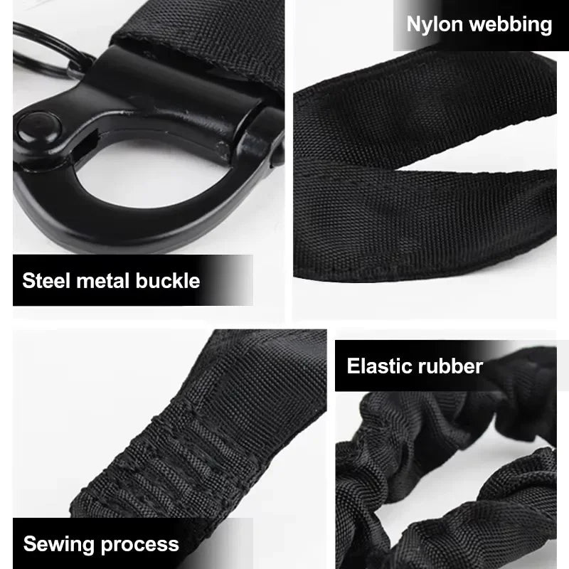 2025 Quick Release Safety Rifle Sling Lanyard Strap Rope Line Climbing Protect Sling for Outdoor Hunting Nylon Rope Bungee Strap