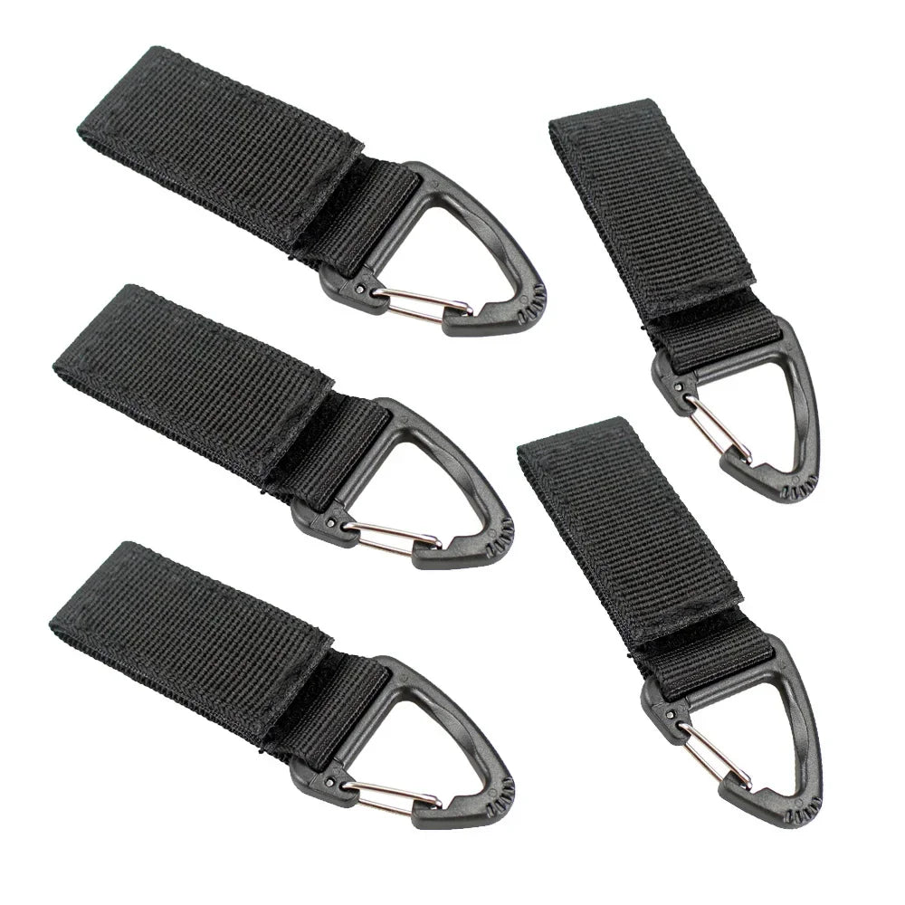 Outdoor Camping Hiking Climbing MultiTool Molle Nylon Webbing Clip EDC Tool Belt Ribbon Keychain Clasp Hook Carabiner Buckle