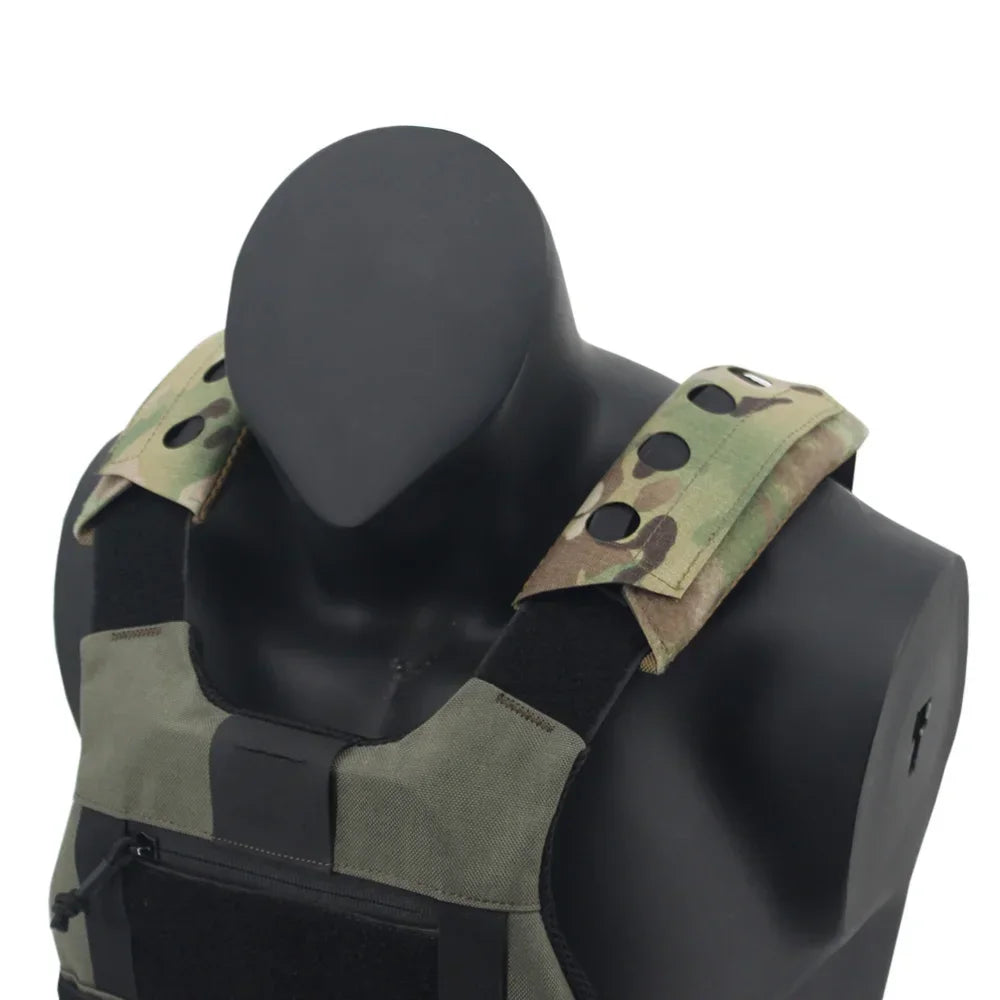 1 Pair Laser Cutting Tactical Vest Composite Shoulder Pads Airsoft FCSK FCPC LV119 Vest Plate Carrier Shoulder Pad