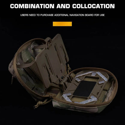 Tactical Molle Plate Carrier Pouch Foldable Navigation Phone Holder Chest Pack Airsoft Hunting Outdoor Utility Gear