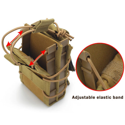5.56 Double Magazine Pouch Tactical Molle Mag Pouch EDC Waist Bag Outdoor Sports Airsoft Storage Bag Hunting Vest Accessory Bag