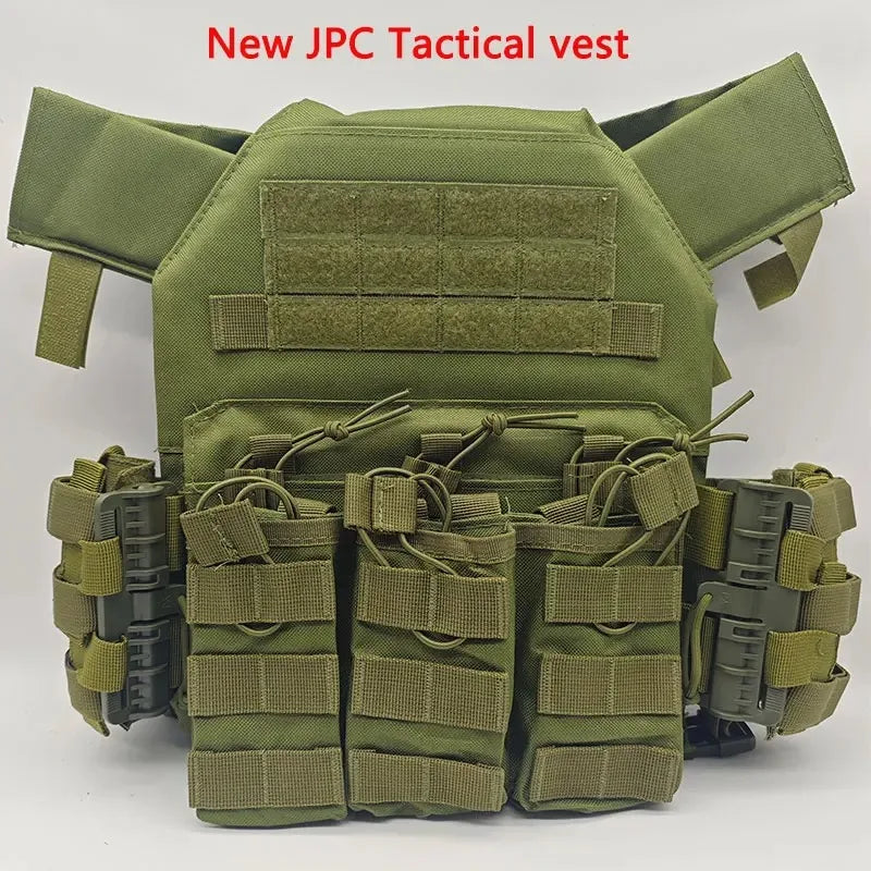 New Quick Release Buckle Tactical Vest JPC Triple Magazine Pouch Hunting Molle Plate Airsoft Accessory Carrier CS Game Vest Gear