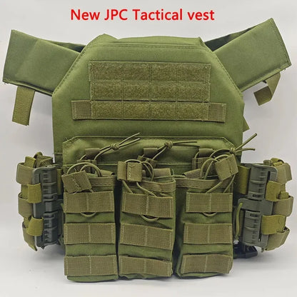 New Quick Release Buckle Tactical Vest JPC Triple Magazine Pouch Hunting Molle Plate Airsoft Accessory Carrier CS Game Vest Gear